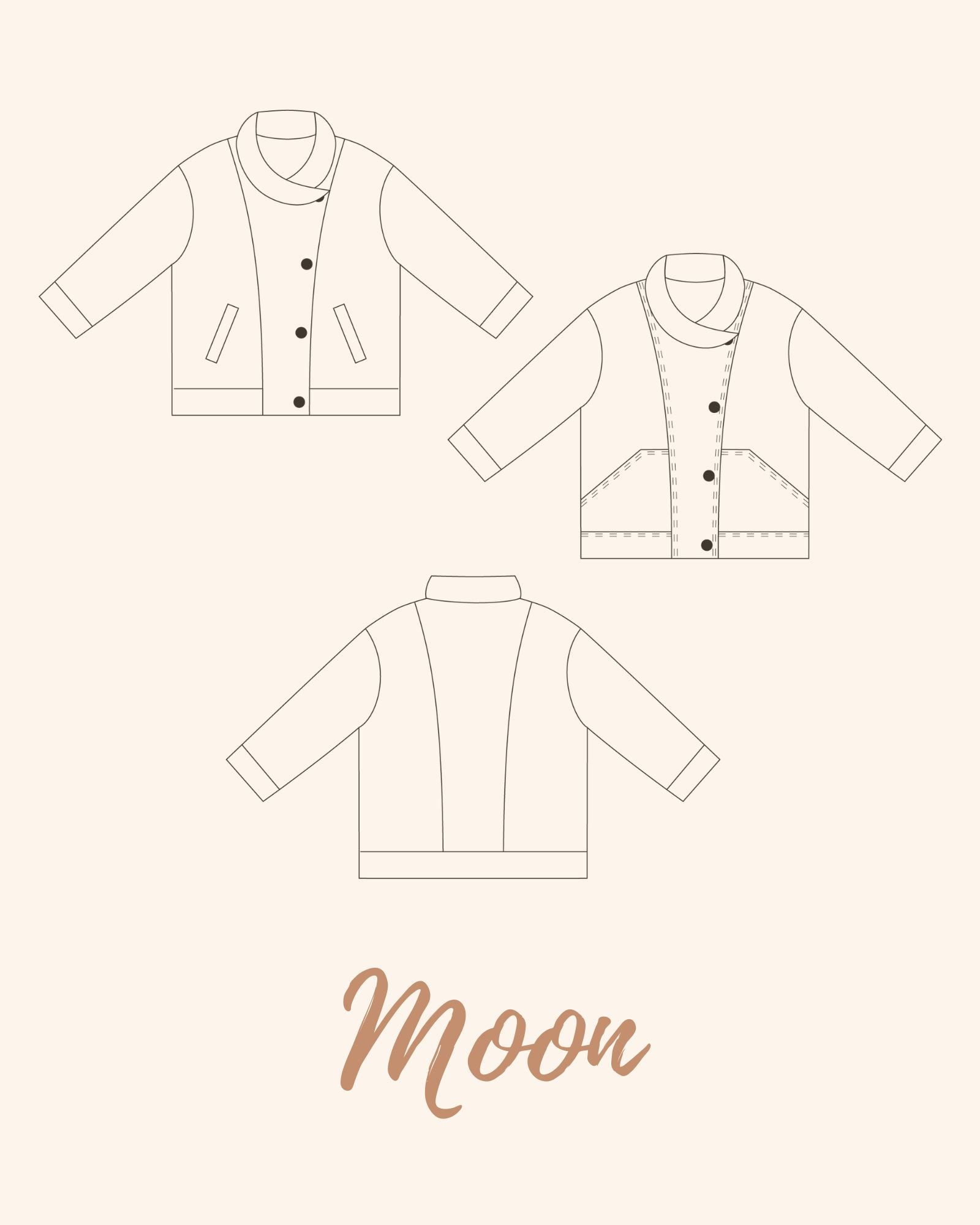 Moon, la veste doublée - Patron PDF