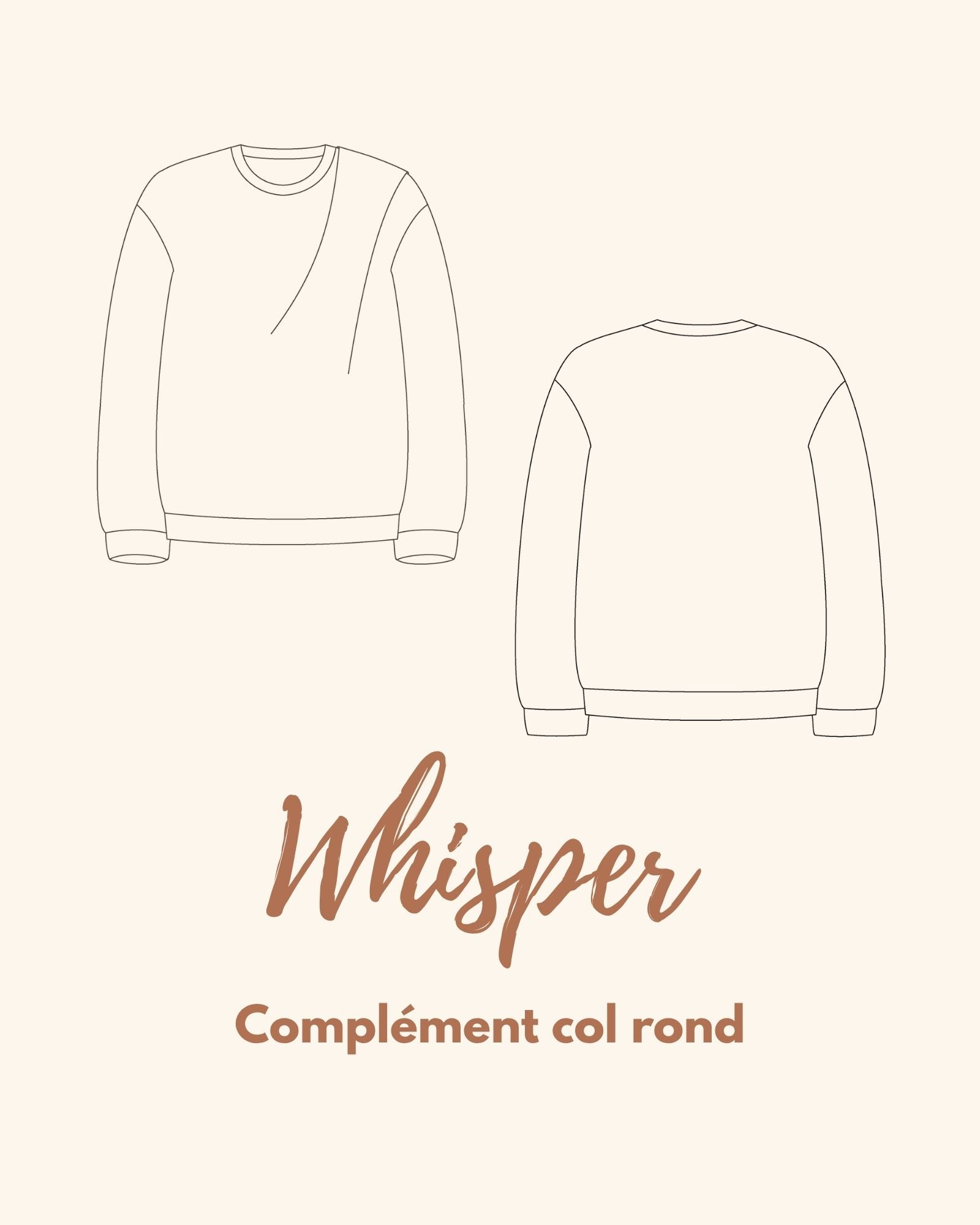 Whisper, complément col rond - Patron PDF offert