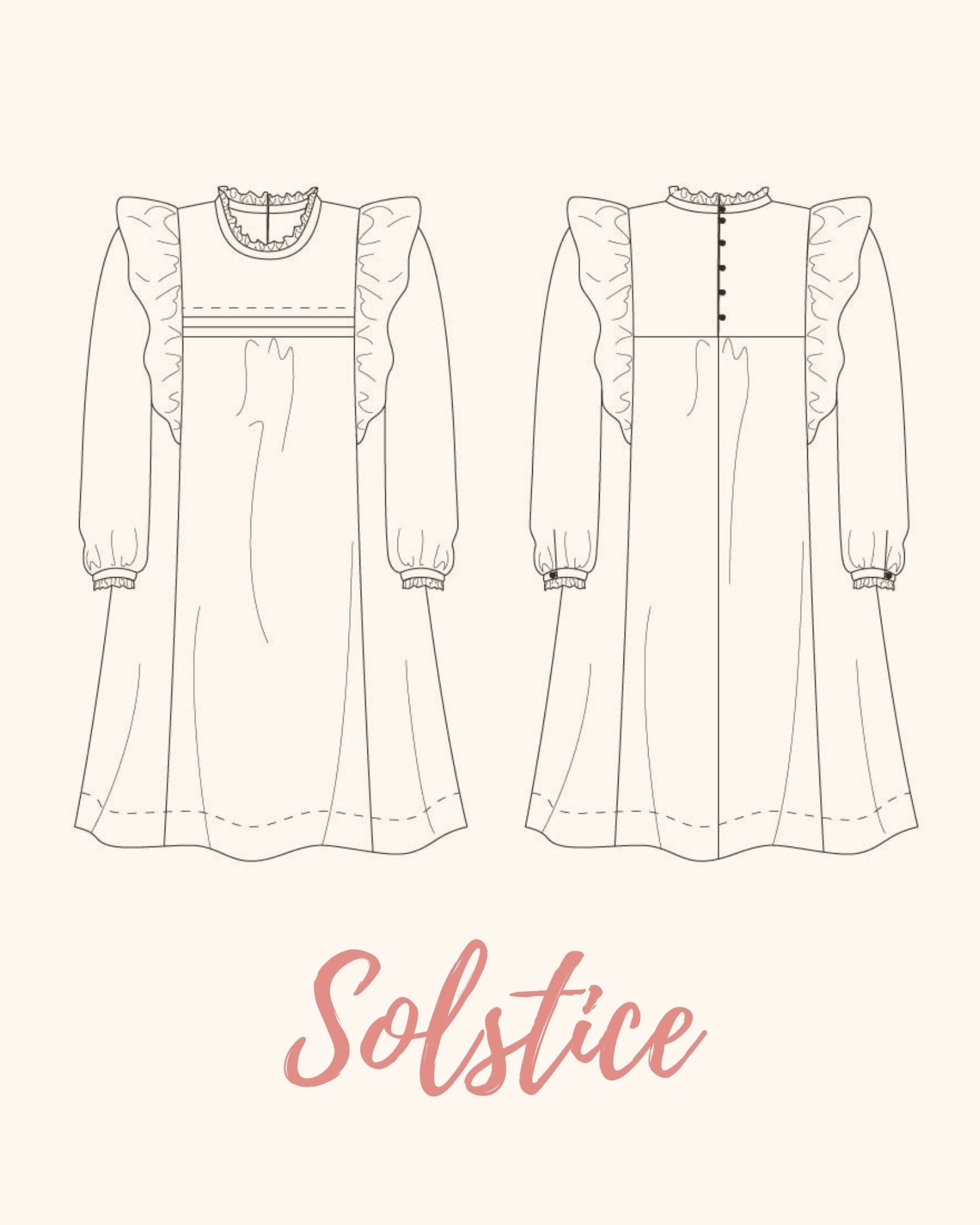 Solstice, robe - Patron PDF