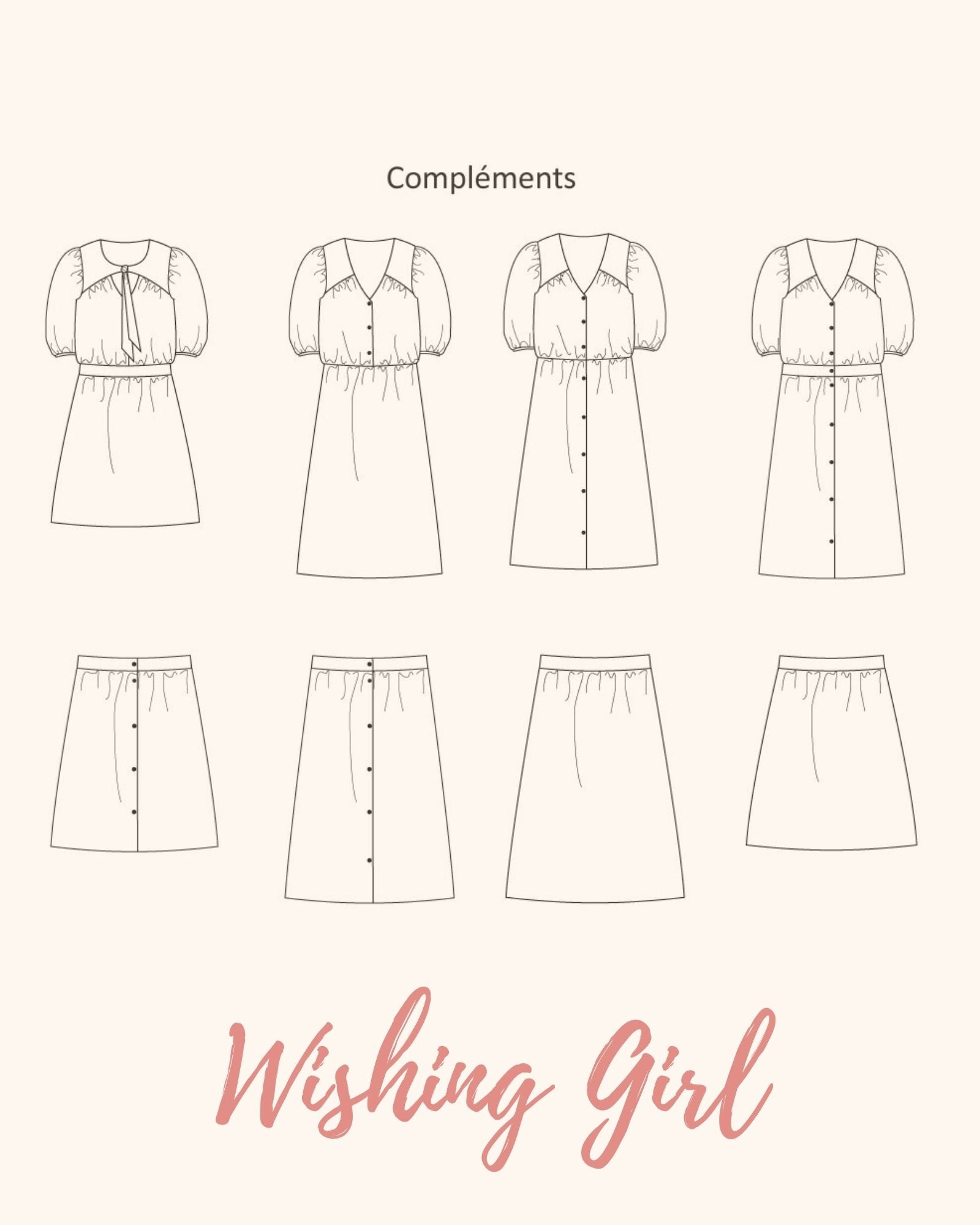 Wishing Girl, pack compléments - Patron PDF