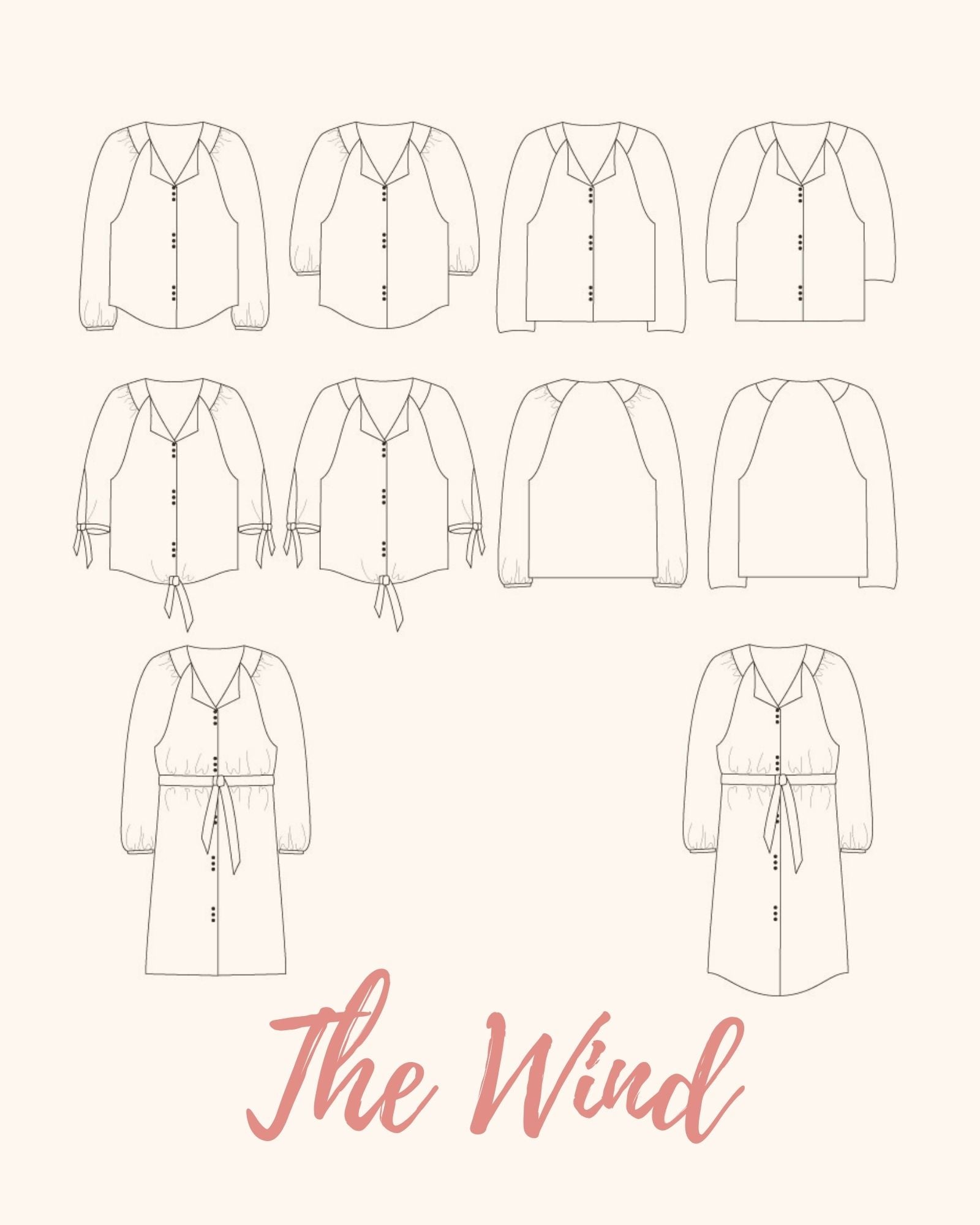 The Wind, blouse et robe - Patron PDF
