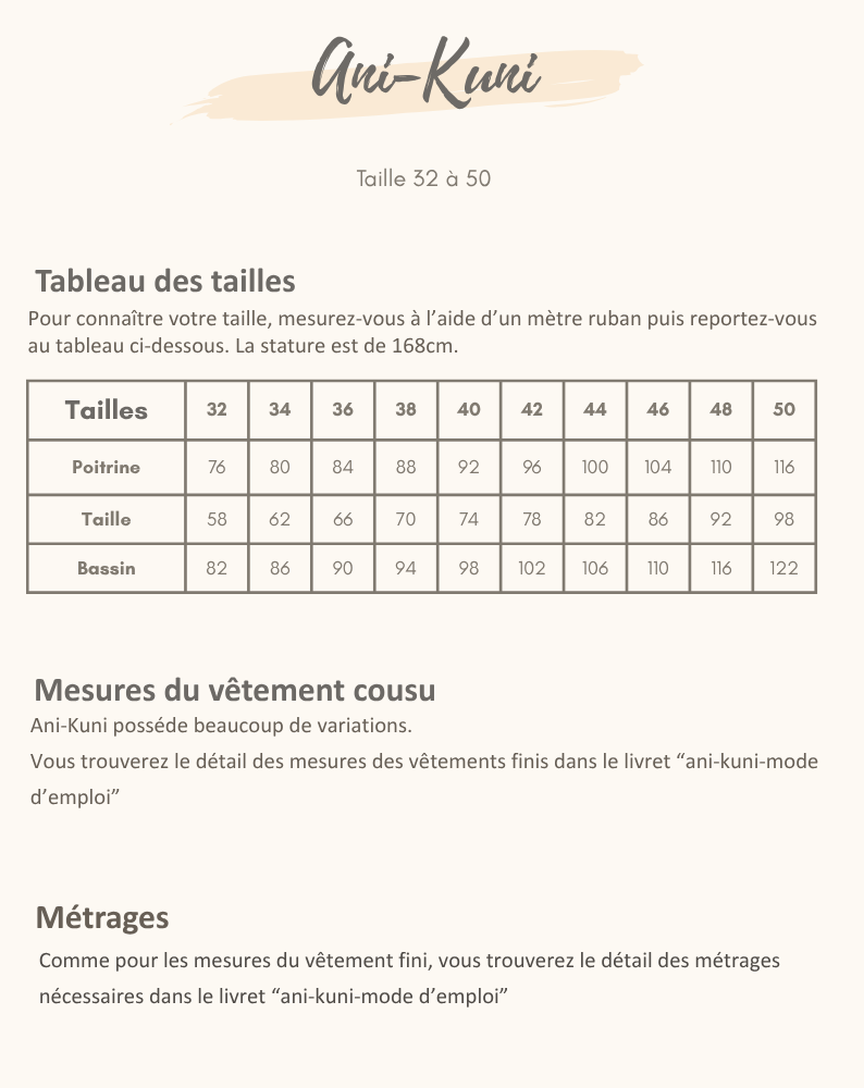 Guide des tailles