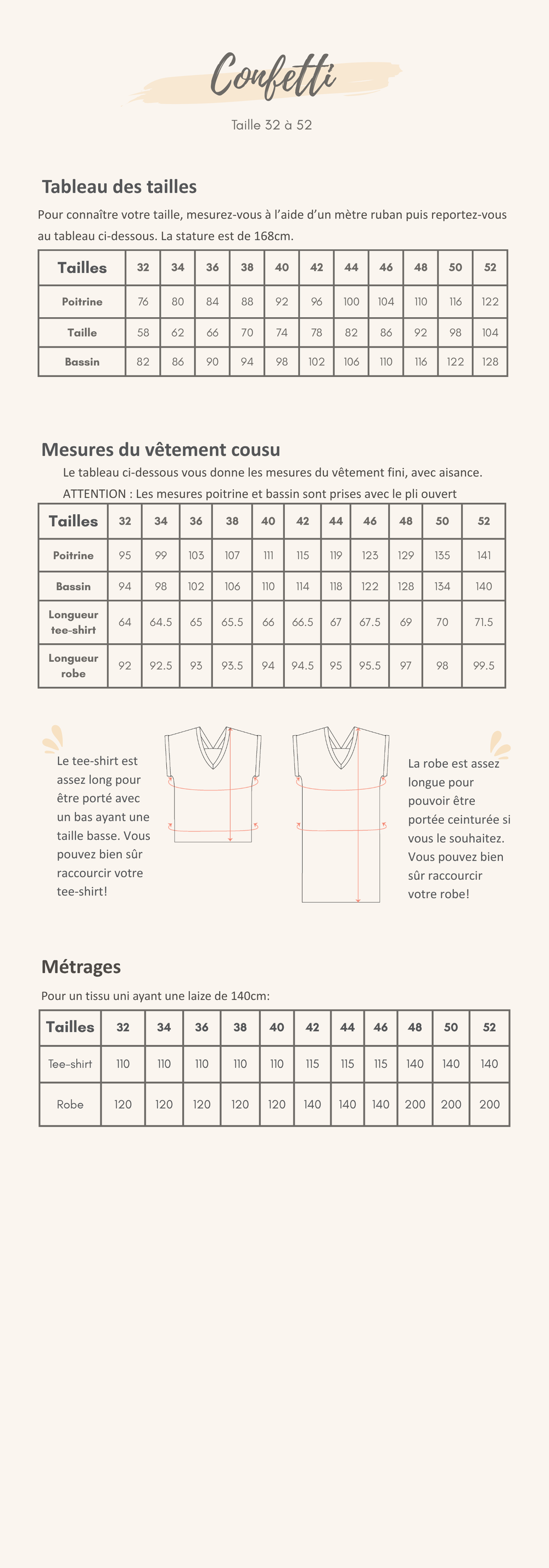 Guide des tailles