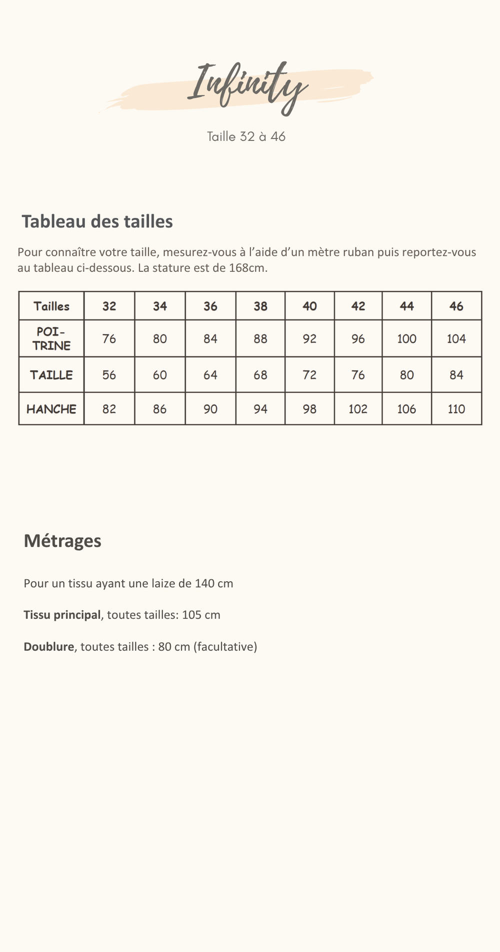 Guide des tailles