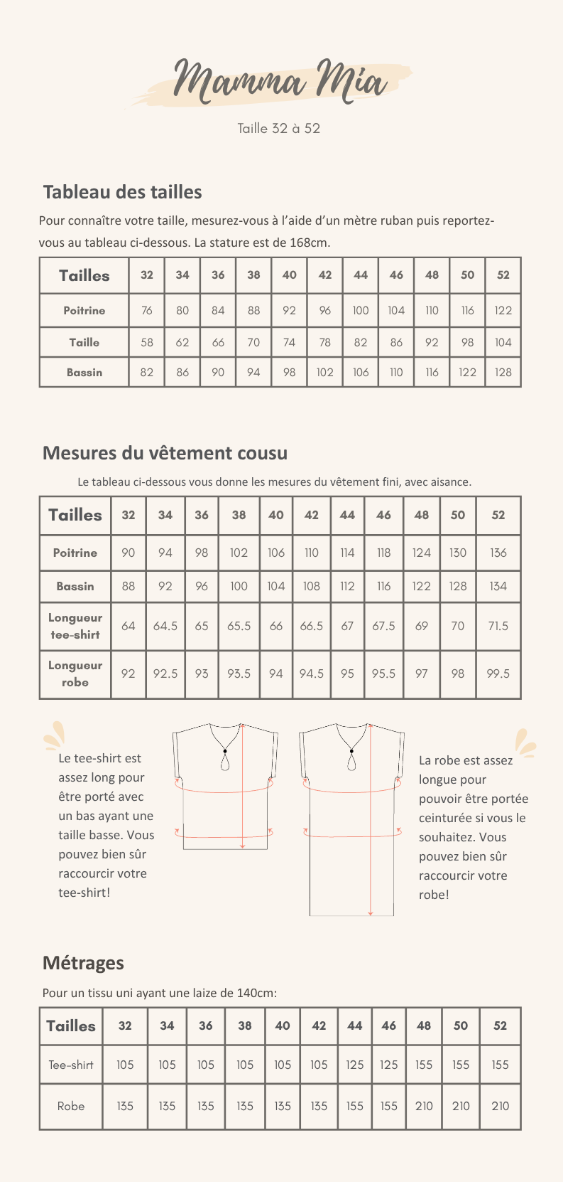 Guide des tailles