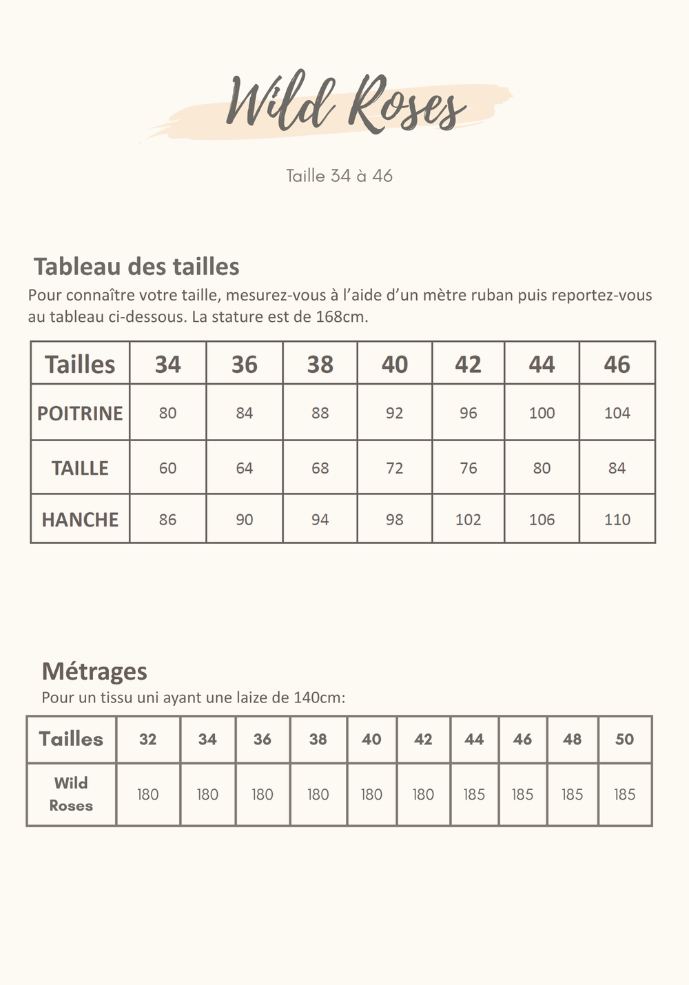 Guide des tailles